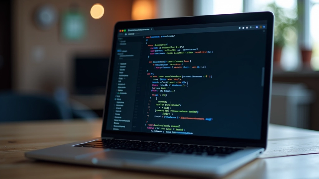 Laptop-Bildschirm zeigt CSS-Code für Scroll-Animation mit Scroll-Position-Indikatoren